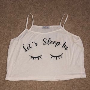 Fashion Nova “Let’s Sleep In” Crop Top / XL
